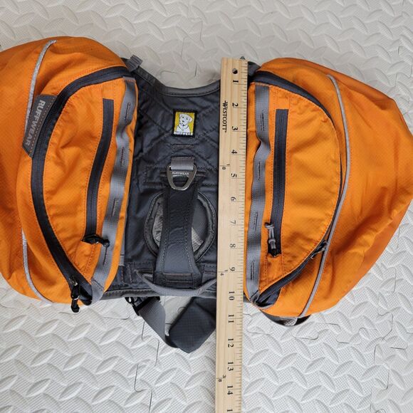 RuffWear Dog Backpack Small Hiking Dual Saddlebag Orange Outdoor Camping Travel - Picture 6 of 7